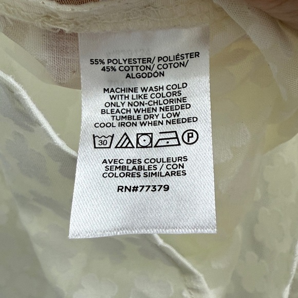 Ann Taylor Cream Floral Blouse - Picture 3 of 3